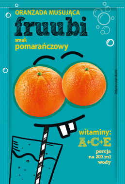 Oranżada FRUUBI smak pomarańczowy