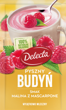 Pyszny Budyń smak malina z mascarpone