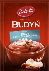 Budyń smak kokos i belgijska czekolada