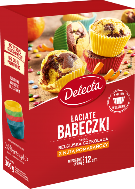 Łaciate babeczki belgijska czekolada&pomarańcza