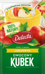 Owocowy Kubek Kisiel smak jabłkowy z kawałkami owoców