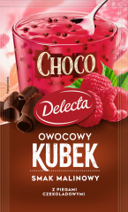 Owocowy kubek Choco smak malinowy z czekoladowymi piegami