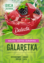 Galaretka smak malina, jeżyna, żurawina